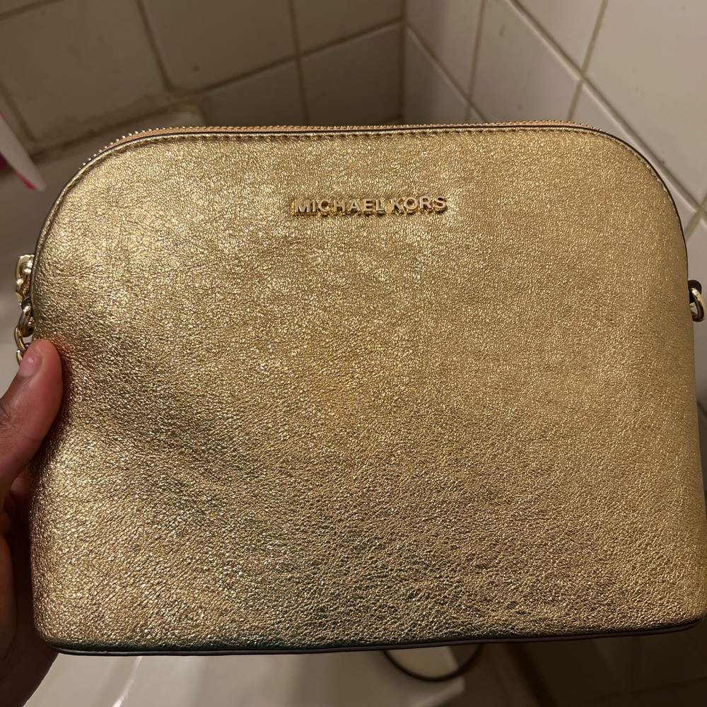 Michael Kors Gold Crossbody Bag